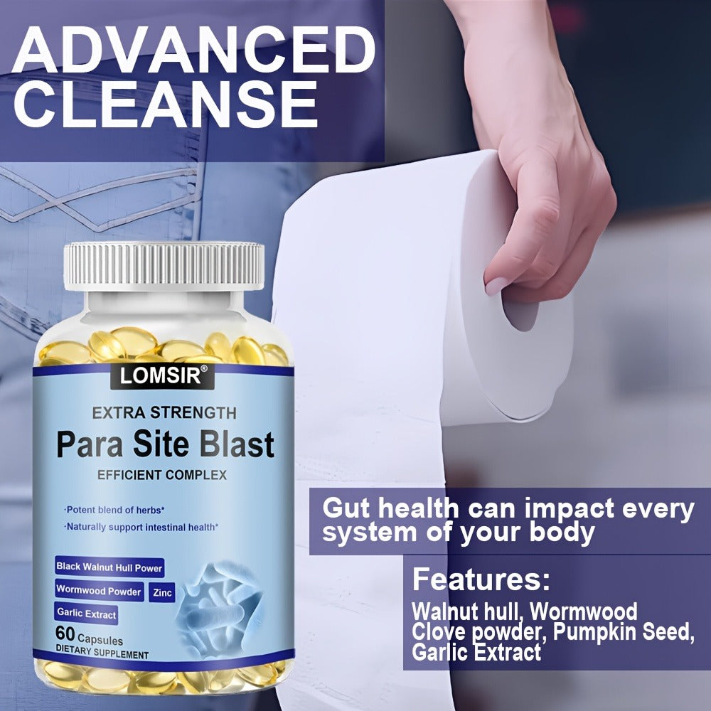 Colon Cleanse Supplement with Black Walnut Hull & Wormwood Powder for Gut Detox Parasite Cleanse Intestinal Health & Digestiv