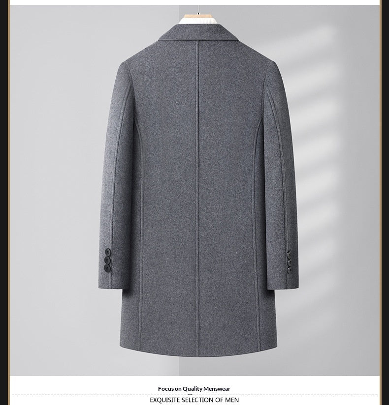 Autumn And Winter Men's Wool Double-faced Overcoat