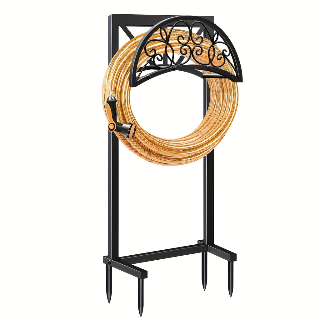 Garden Hose Holder Metal Freestanding | Lawn Patio Outdoor Hose Rack — image 1