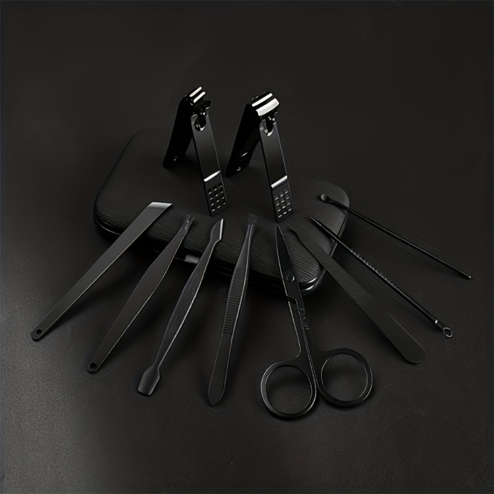 Nail Grooming Tool Case with 10-, 17- or 24-Piece Set Options and Black-and-Red Interior for Home and Travel — image 9
