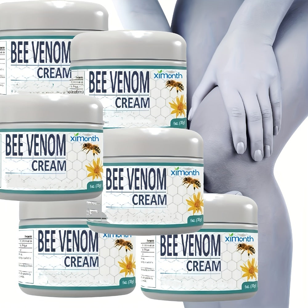 Bee Venom Joint & Muscle Cream for Hands Feet Knees Lumbar Support – Hydrating Glycerin Paraffin Wax Fragrance-Free Soothing 