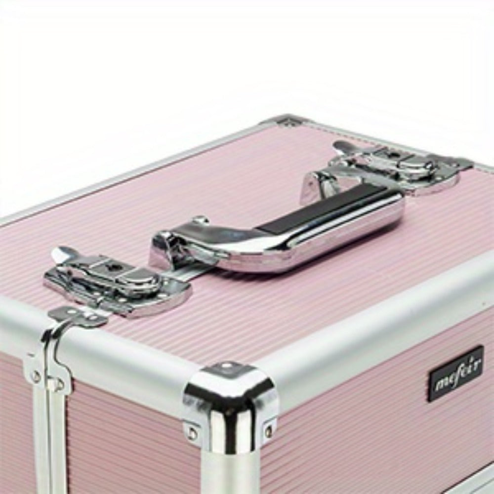 Four-Section Rolling Makeup Train Case with Removable Stack, Telescoping Handle and Four Color Finishes — image 20
