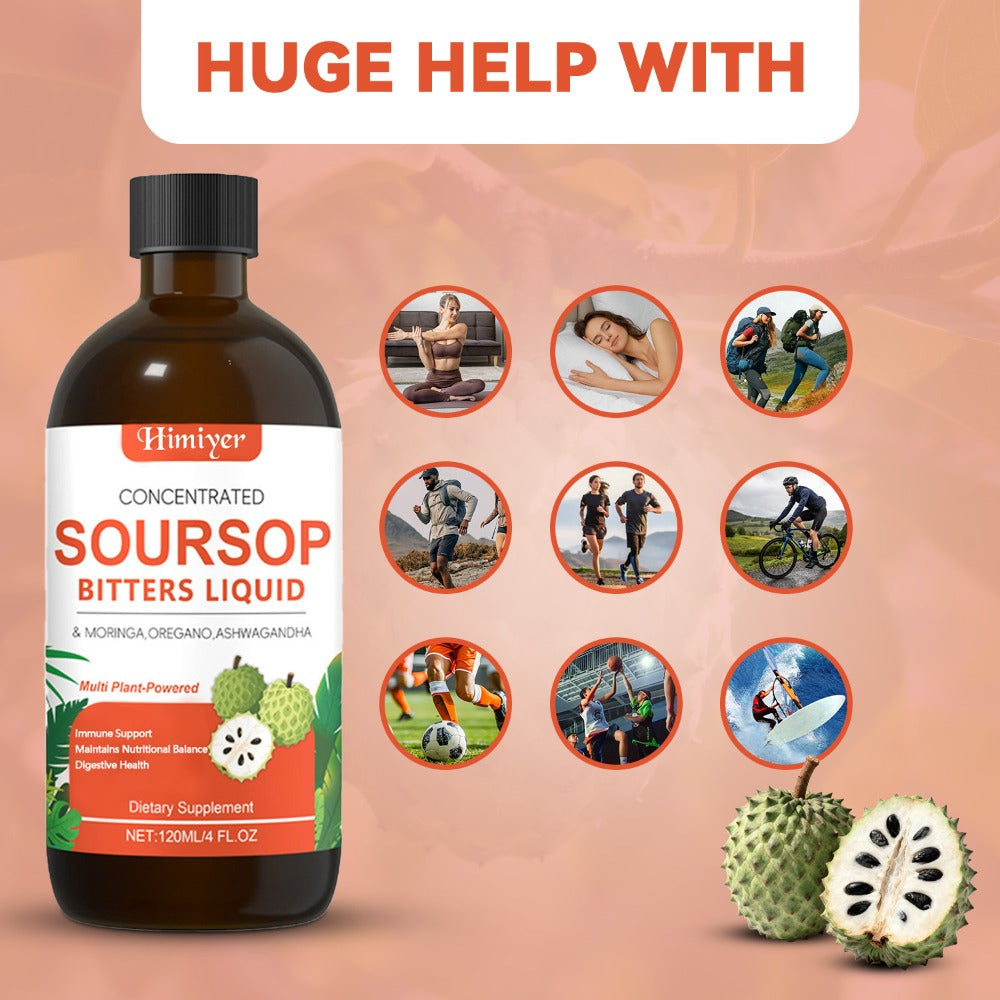 Soursop Bitters Liquid Herbal Supplement, Gut Health Support with Moringa, Oregano & Ashwagandha — image 12