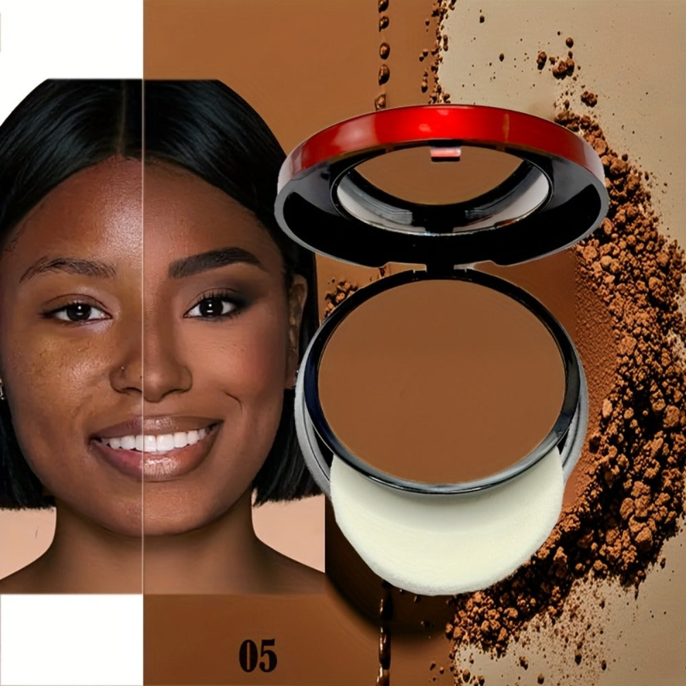 Pressed Powder Foundation Contour Matte Ful1l Coverage Oil Control Waterproof, 6 Shades Light to Dark — image 32