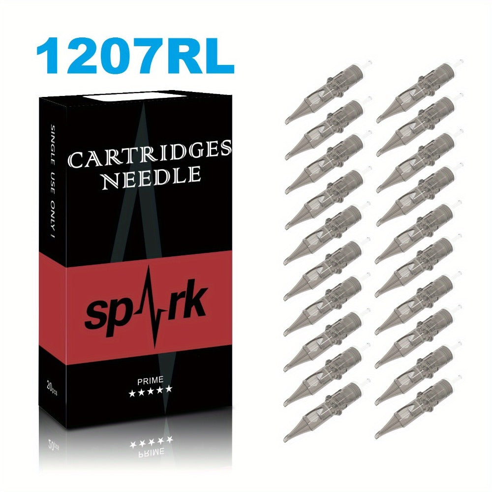 Tattoo Cartridge Needles with SPARK Label, 20-Piece Box and 24 Retained RL RS CM M1 Model Choices — image 19