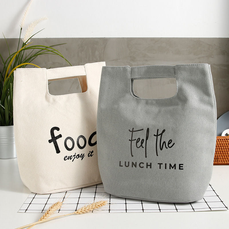 Canvas lunch box bag lunch tote