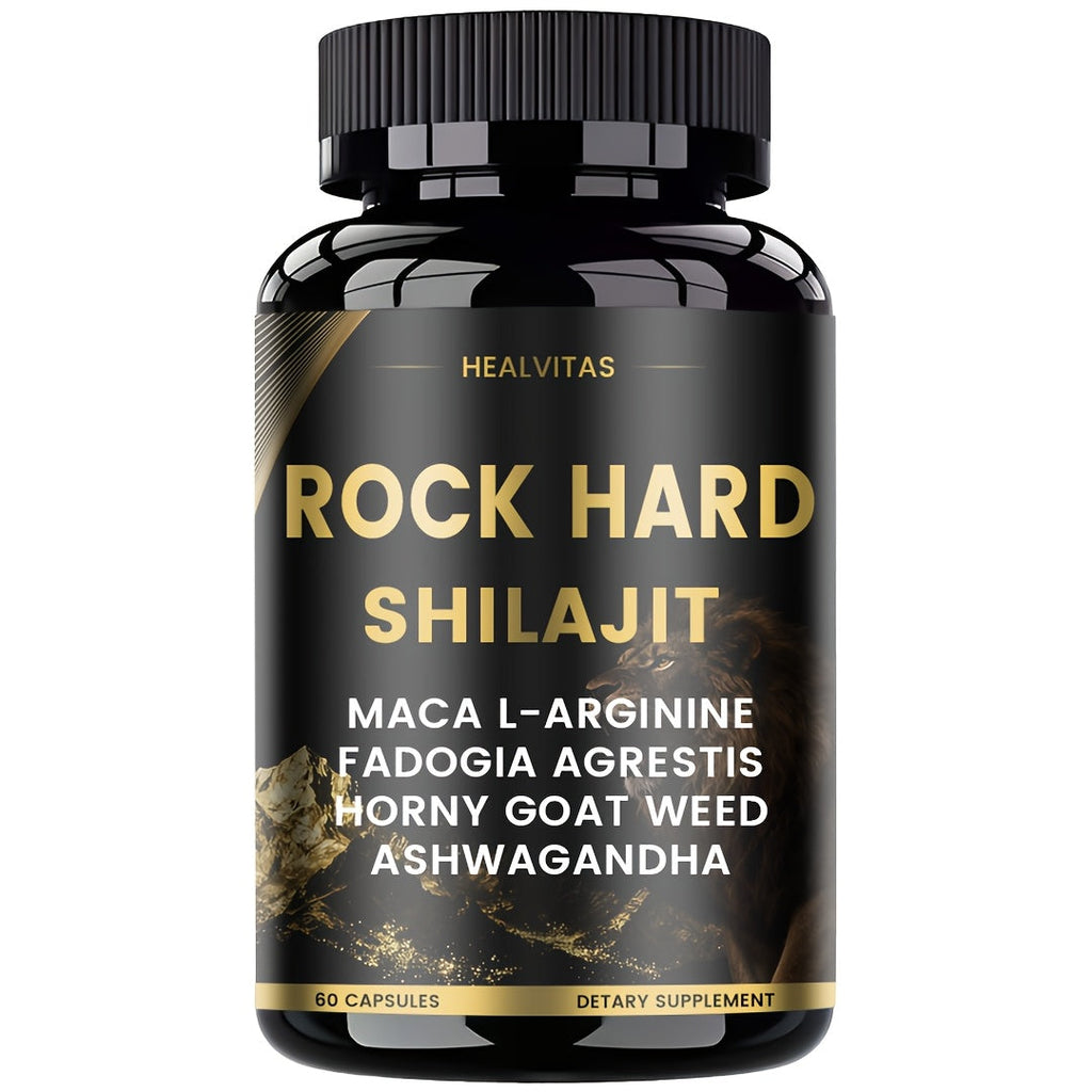 Shilajit Ashwagandha Capsules with Taurine, Ginseng & Turmeric, 5-in-1 Natural Energy, Mood, Nerve & Antioxidant Support — im