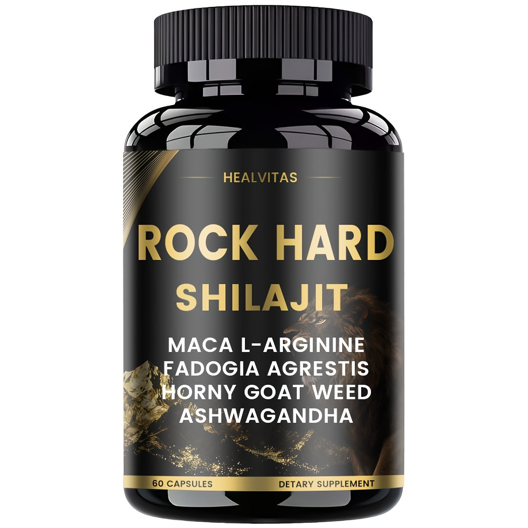 Shilajit Ashwagandha Capsules with Taurine, Ginseng & Turmeric, 5-in-1 Natural Energy, Mood, Nerve & Antioxidant Support — im