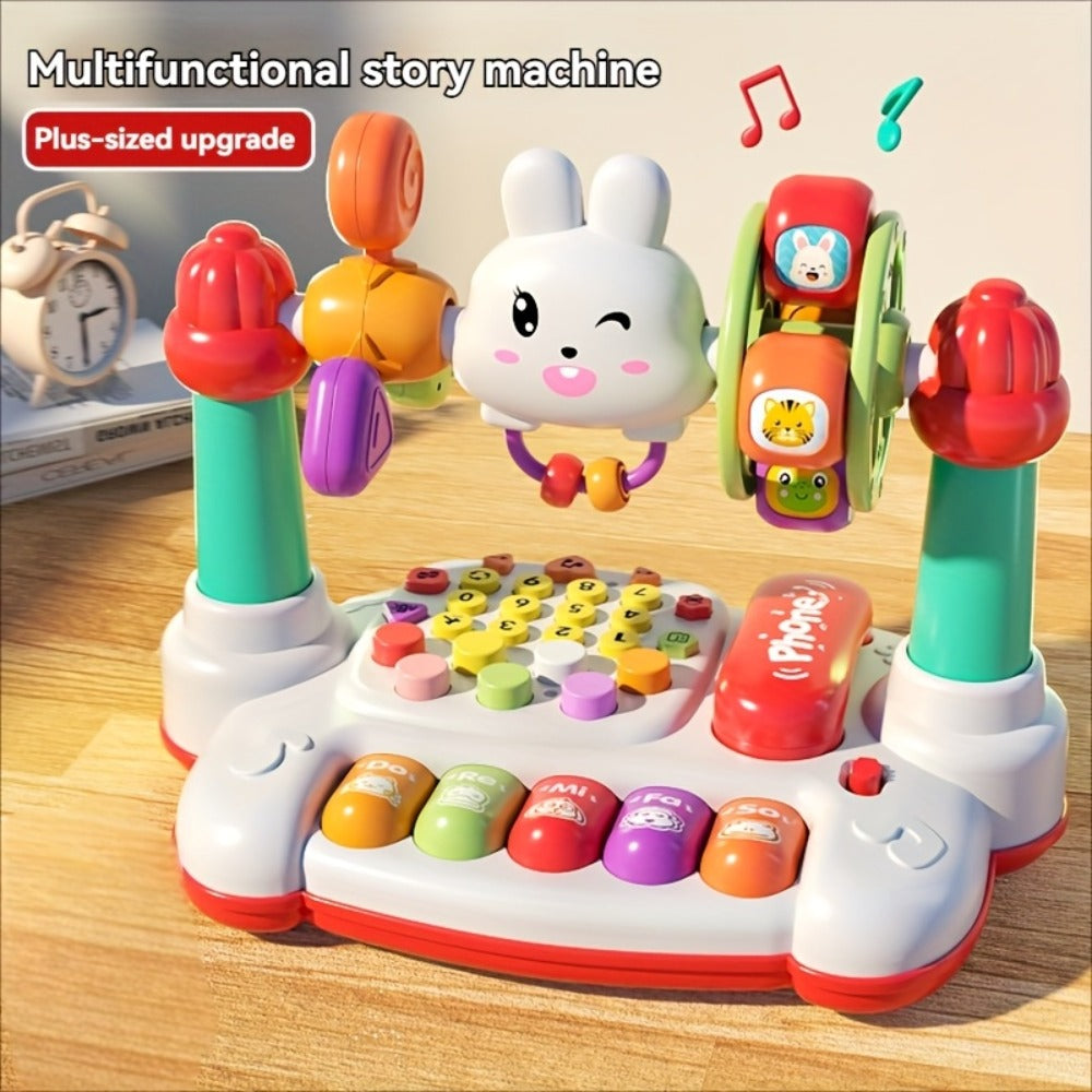 Rabbit Story Machine Toy for Kids with Piano Music & LED Lights, Multifunctional Educational Phone Toy — image 3