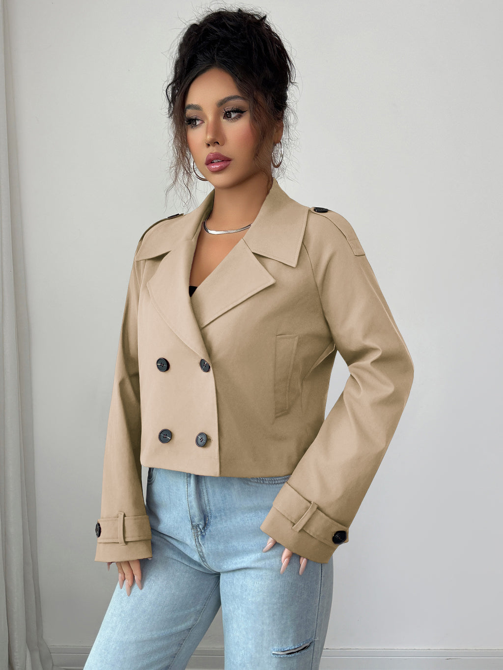Casual Minimalist Long Sleeve Jacket Vest Coat Women