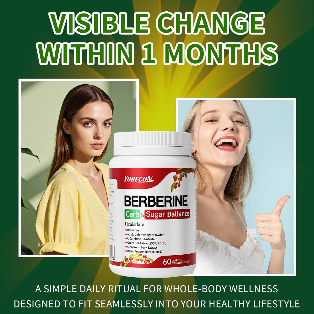 Dietary Supplement Berberine Capsules with Apple Cider Vinegar, Cinnamon and Green Tea, 60 Count — image 13