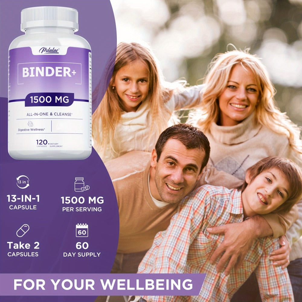 Dietary Supplement 13-in-1 Binder Capsules with Activated Charcoal, Zeolite and Bentonite Clay, 120 Count — image 7