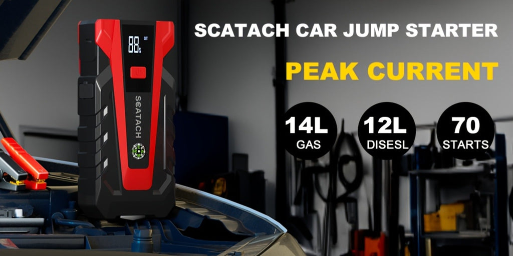 12V Jump Starter with Scatach-011 Base Model or Q27B Start-and-Inflation Package, Digital Display and Clamps — image 13