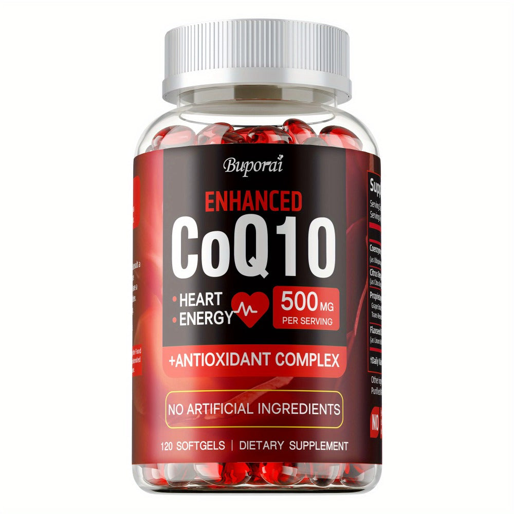 CoQ10 Coenzyme Q10 with Citrus Bergamot 120 Capsules, Heart Health, Brain & Cardiovascular Support — image 3