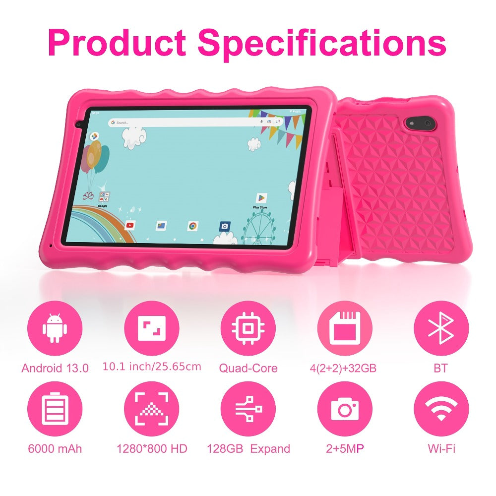 Kids Tablet 10.1 Inch with Android 13, 4GB RAM, 32GB Storage, 6000mAh Battery and Protective Case — image 4