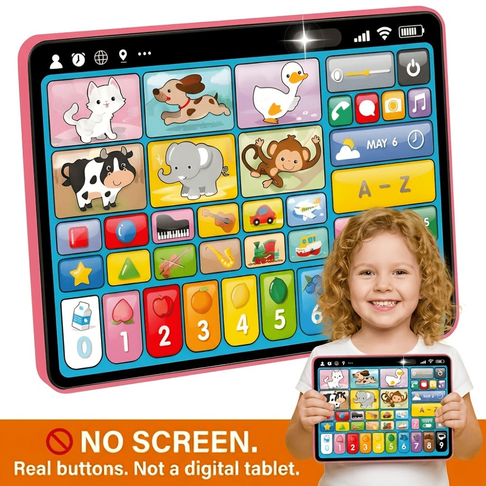 Trilingual Toddler Learning Tablet Toy, 39 Buttons 4 Play Modes Alphabet Numbers Colors Animals Music — image 5