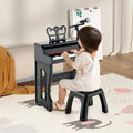 Kids Piano Set 37 Keys with Microphone, Detachable Music Stand & Stool, 22 Demos 8 Tones 8 Percussion Effects — image 8