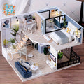 Double Story Wooden Cottage 3D Puzzle Model Kit with Furniture & Tools with the Listed Color, Size or Set Options for Everyda