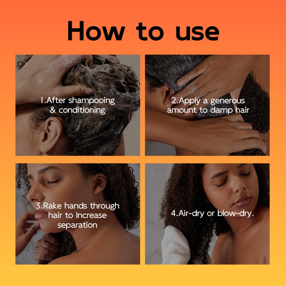 Castor Oil Curl Defining Cream 2-Pack, Deep Moisture Curl Styler with Rosemary & Coconut Oil, Frizz Control — image 9