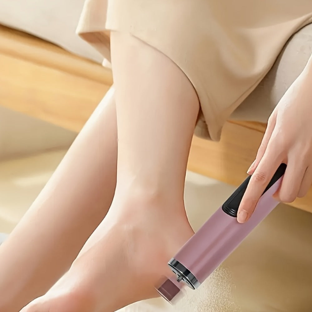 Rechargeable Electric Foot File and Callus Remover with Two Heads and Ten Sandpaper Pads in Pink — image 7