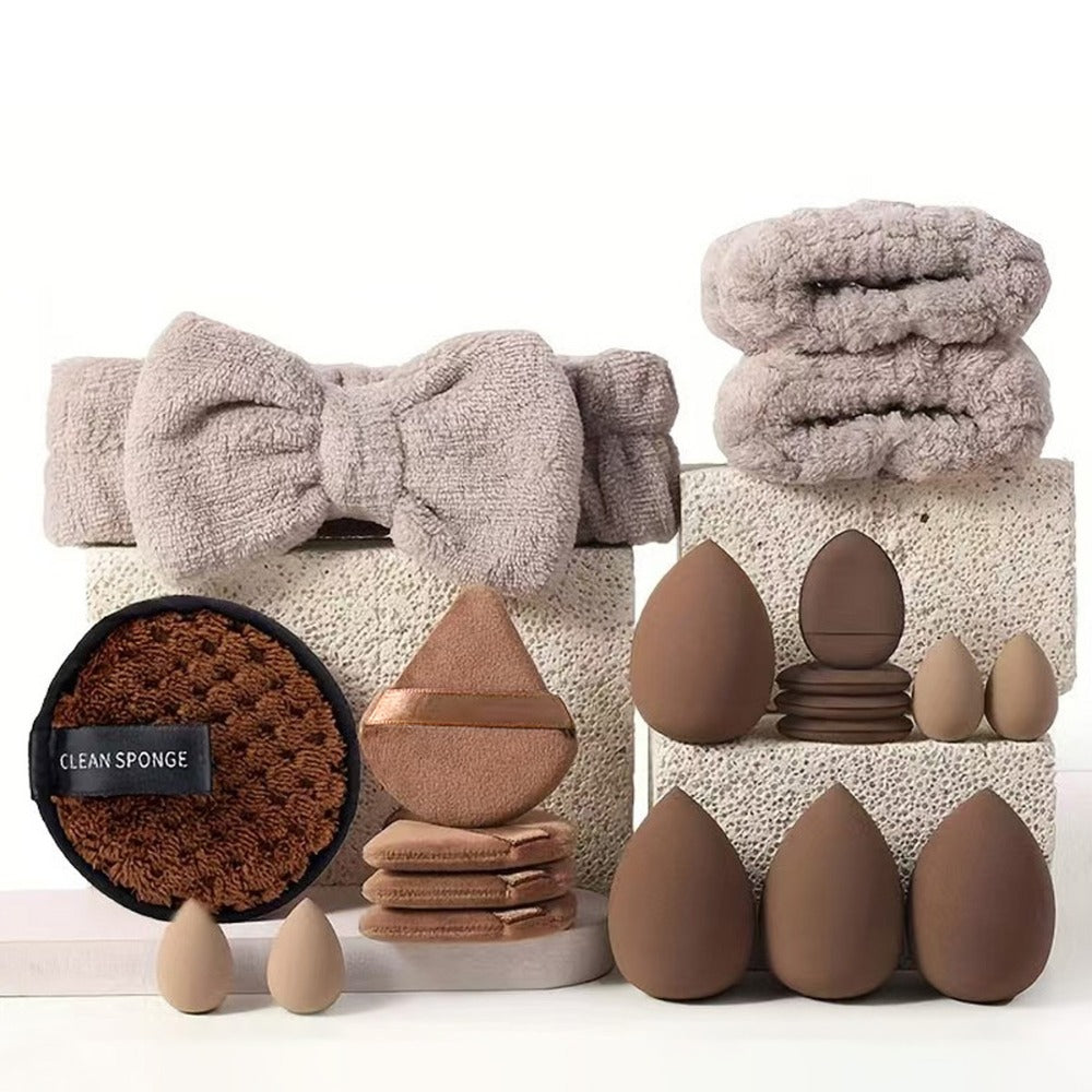 Makeup Brush Set, 56-Piece Polyester Bristle Collection with Wood Handles in Beige, Pink or Brown Color Options — image 13