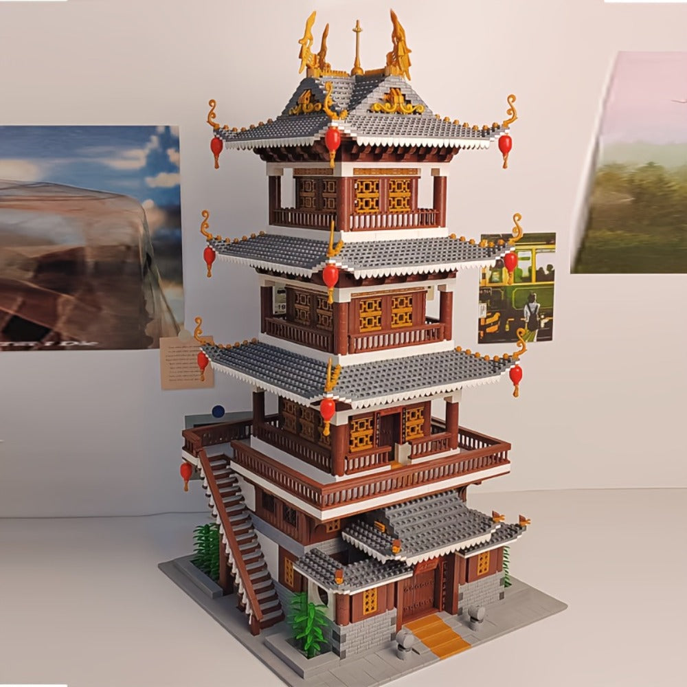 Ancient Chinese Palace Building Blocks Set 6134 Pcs – Heavenly Fairy Mirror Architecture Mini Brick Expert Level Display Mode