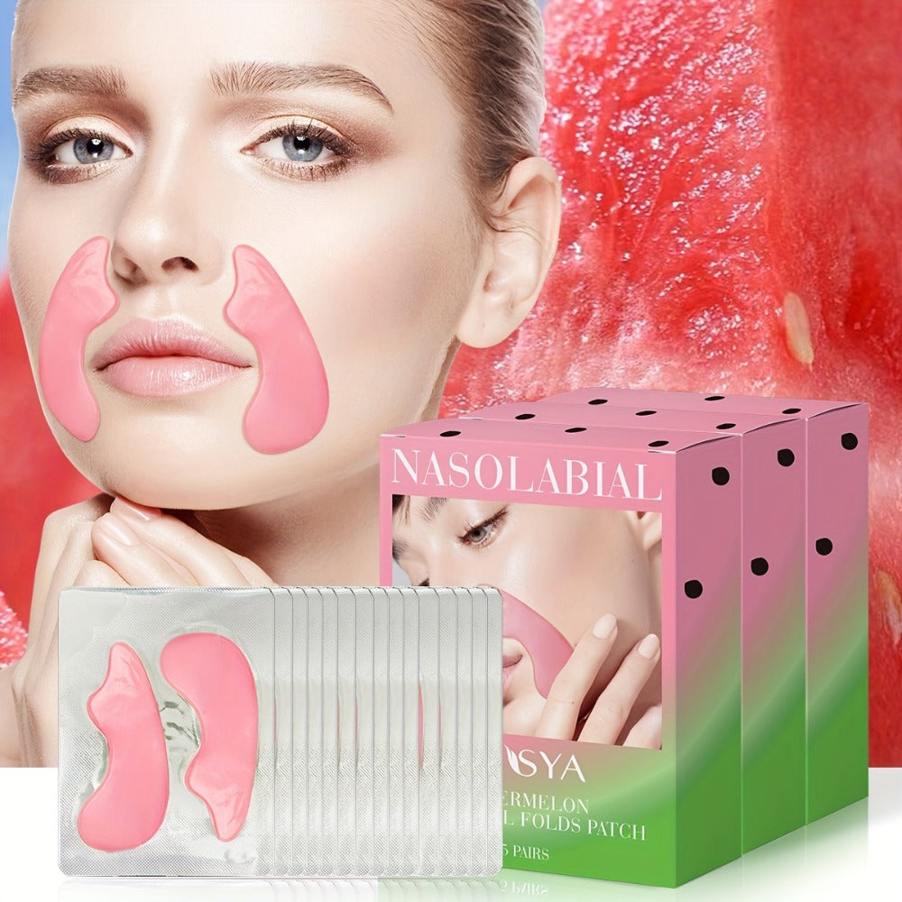 Nasolabial Fold Patches with Watermelon Collagen & Niacinamide, Caffeine Smile Lines Face Patches for Deep & — image 11