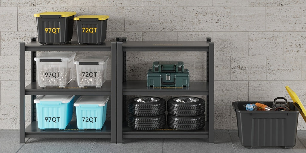 Stackable 72- and 97-Quart Storage Bin Sets with Lids, Wheels, Three Colors and 4- or 6-Pack Options — image 21