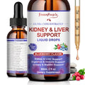 Milk Thistle Liver & Kidney Support Liquid Supplement 27-in-1 Vegan Herbal Formula, Alcohol-Free Fast-Absorbing Detox — image