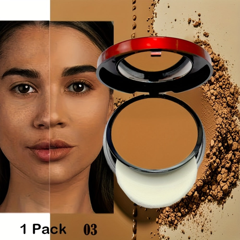 Pressed Powder Foundation Contour Matte Ful1l Coverage Oil Control Waterproof, 6 Shades Light to Dark — image 19