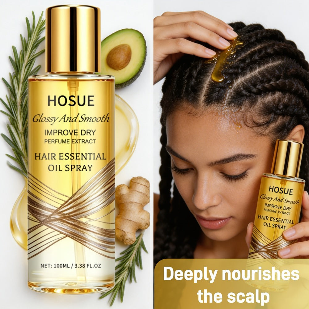 Anti-Frizz Hair Essential Oil Spray Smoothing & Conditioning Treatment for Dry, Damaged & Frizzy Hair — image 1