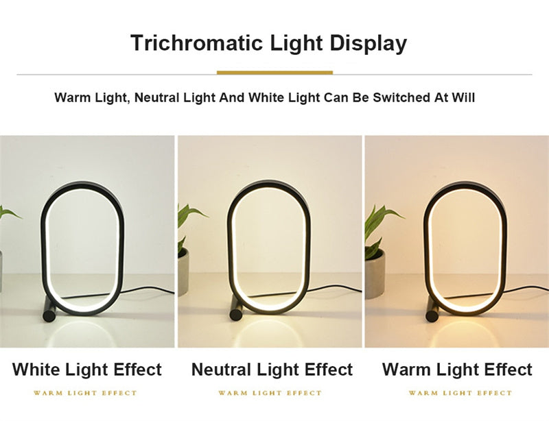 Usb Plug-In Lamp Oval Acrylic Lamp Touch Control Dimmable Modern Simple Creative Night Lamp Bedside Reading Lamp Desk Table Led