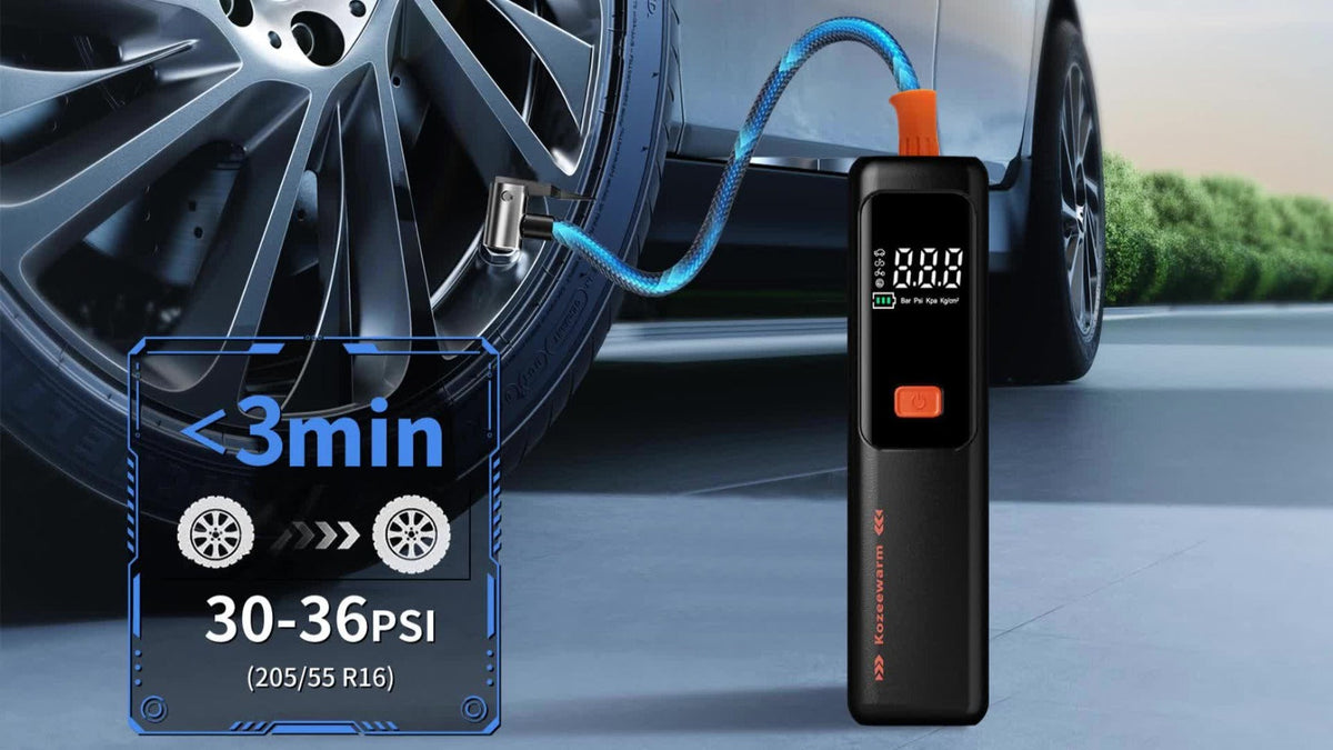 Cordless Tire Inflator Portable Air Compressor – USB-C Rechargeable, Digital Gauge, 3X Fast Inflation for Car Tires, Bikes — 