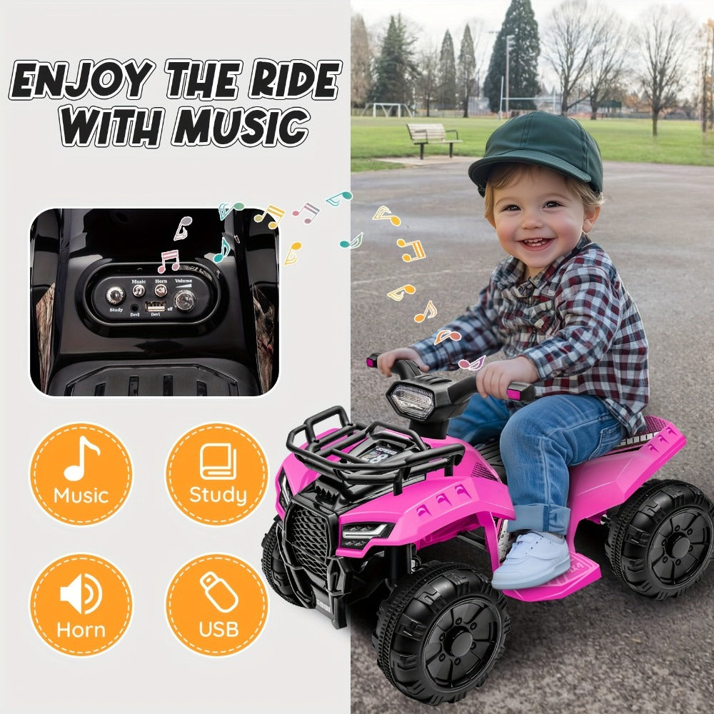 6V Kids Ride On ATV 4-Wheeler Quad Electric Toy Car for Toddlers 18-36 with the Listed Color, Size or Set Options for Everyda