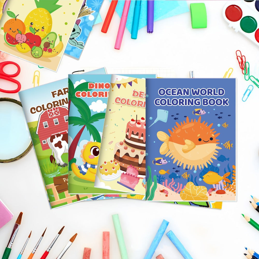 Bulk Coloring Books for Kids 26 Pack – Dinosaur Mermaid Animal Themes Party Favors Goodie Bag Stuffers for Birthday Classroom