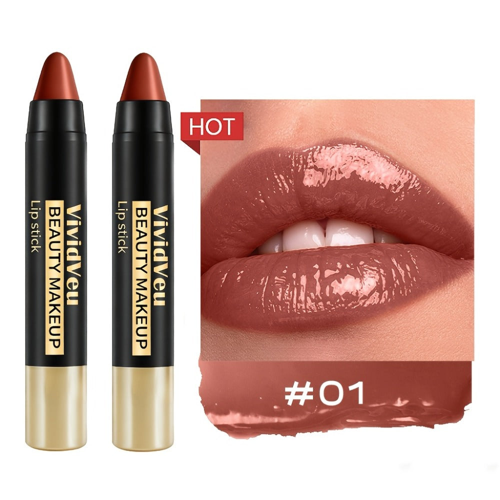 Six-Piece Lipstick Pen Set with Black-and-Gold Cases, Six Pictured Shades and 10.8 cm Stick Length — image 6