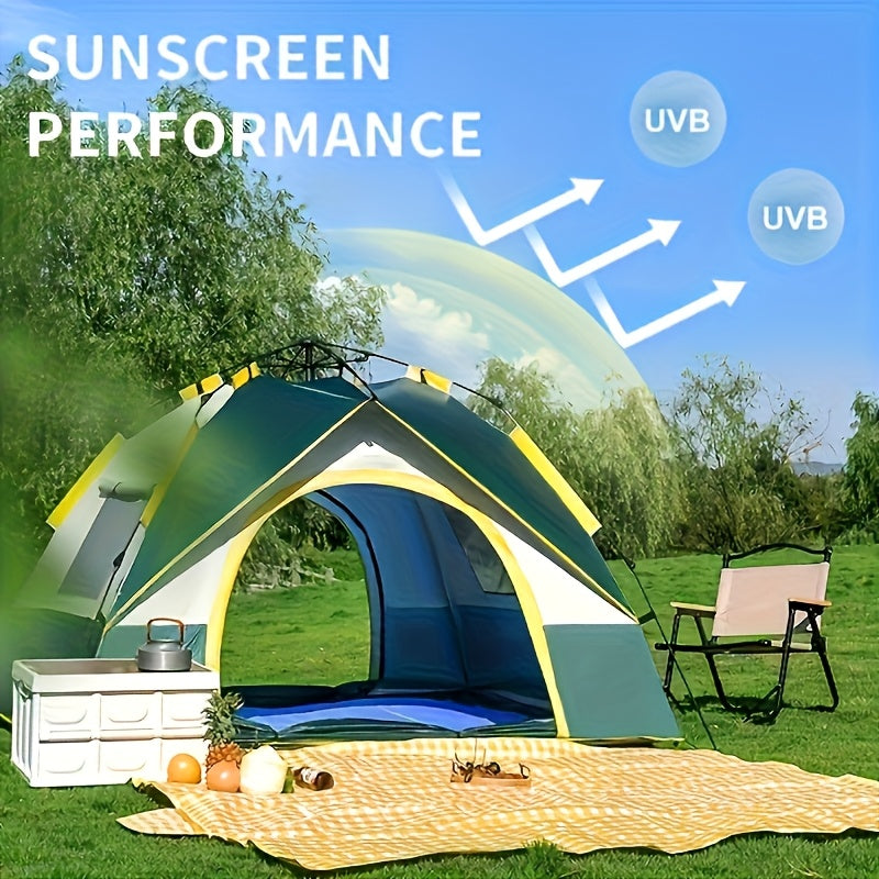 Camping Tent Pop-Up with 1-3, 2-4 or 4-6 Person Options and Select Picnic-Mat Bundles for Outdoor Camp Setup — image 3