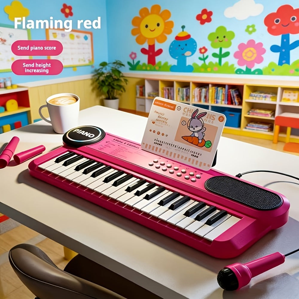 Kids Electronic Keyboard Piano 37 Keys with Microphone, Multi-Function Musical Instrument Toy for Children — image 12