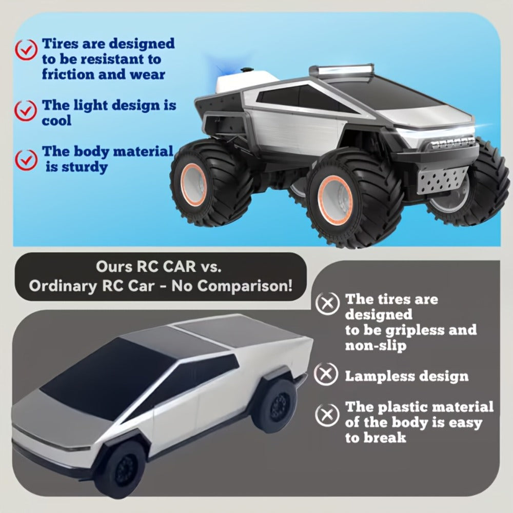 1:12 Scale RC Monster Truck 4WD, Remote Control Cybertruck & Pickup Truck with LED Lights & Sound Effects — image 17