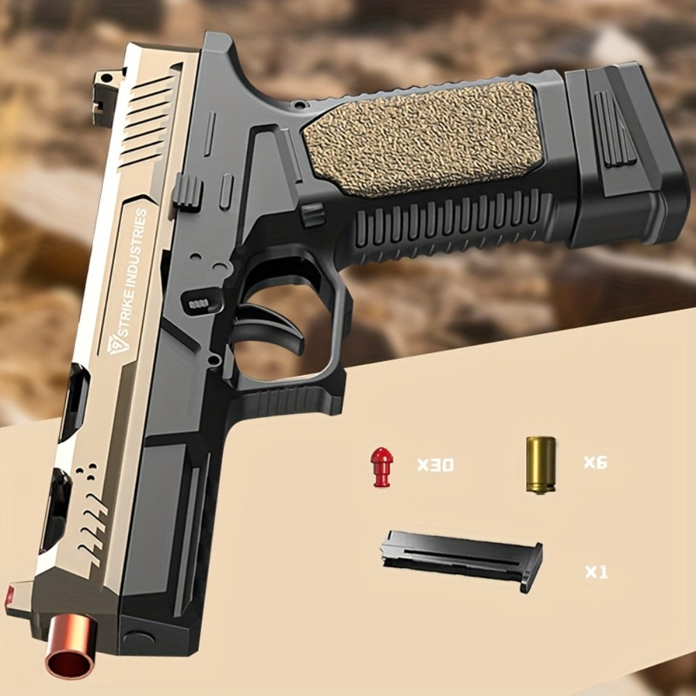 G17 Bullet Toy Gun for Boys, Rapid Fire Foam Dart Blaster Pistol, Realistic Textured Grip, Outdoor Shooting Game Toy — image 
