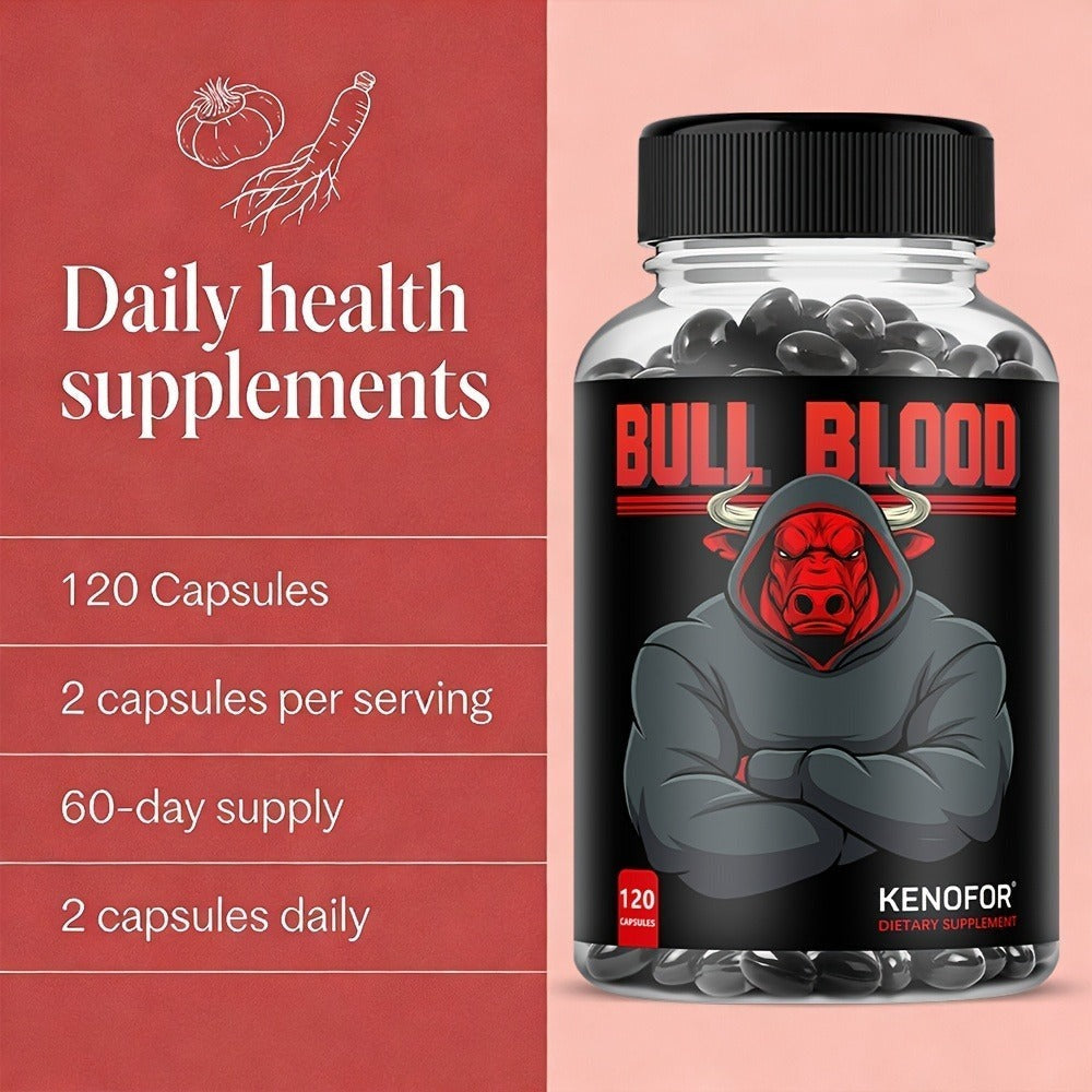 Dietary Supplement Capsules with KENOFOR Label, Horny Goat Weed, Maca Root, Saw Palmetto and 120 Count — image 7