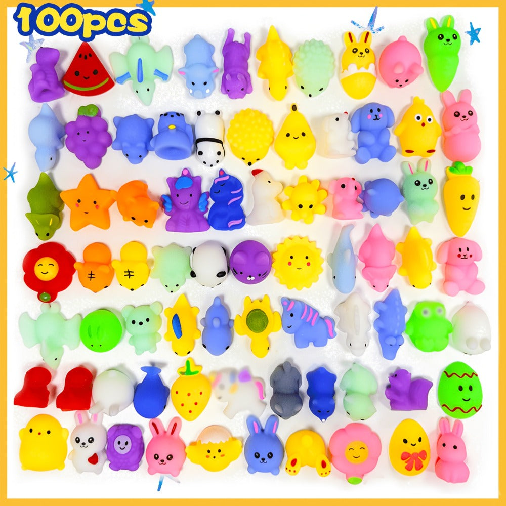 Mochi Squishies Bulk Pack 100 or 200 Pcs, Kawaii Mini Squeeze Toys for Kids Party Favors, Classroom Prizes — image 4
