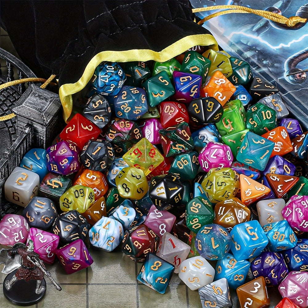 DND Dice Set 182pcs 26 Colors with the Listed Color, Size or Set Options for Everyday Use, with Listed Configuration — image 