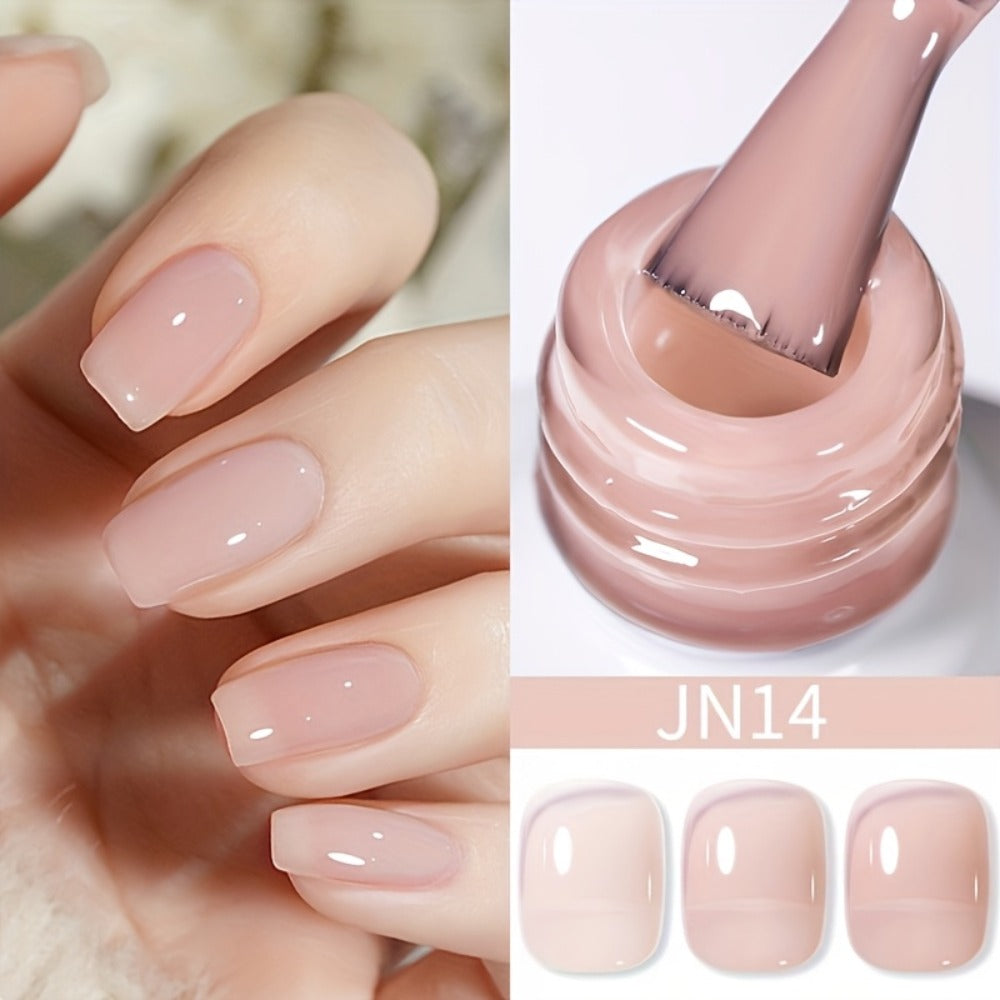 Gel Nail Polish in 10ml Nude Jelly with Skin-Tone Glass Finish and JN05, JN68, JN75 or JN76 — image 2