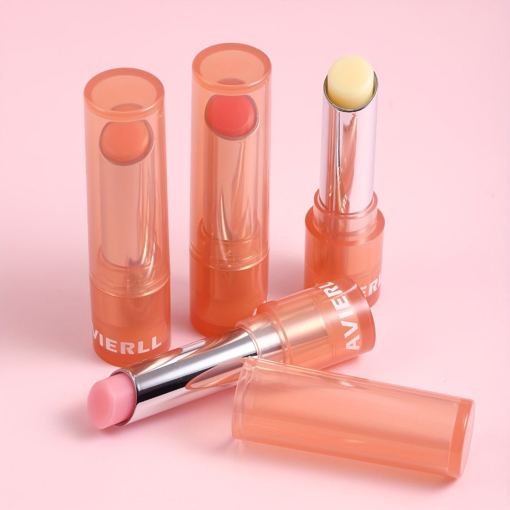 Moisturizing Lip Balm Set 4pcs Waterproof with Vitamin E Oil & Plant Oils – Long-Lasting Nourishing Lip Care for Dry Chapped 