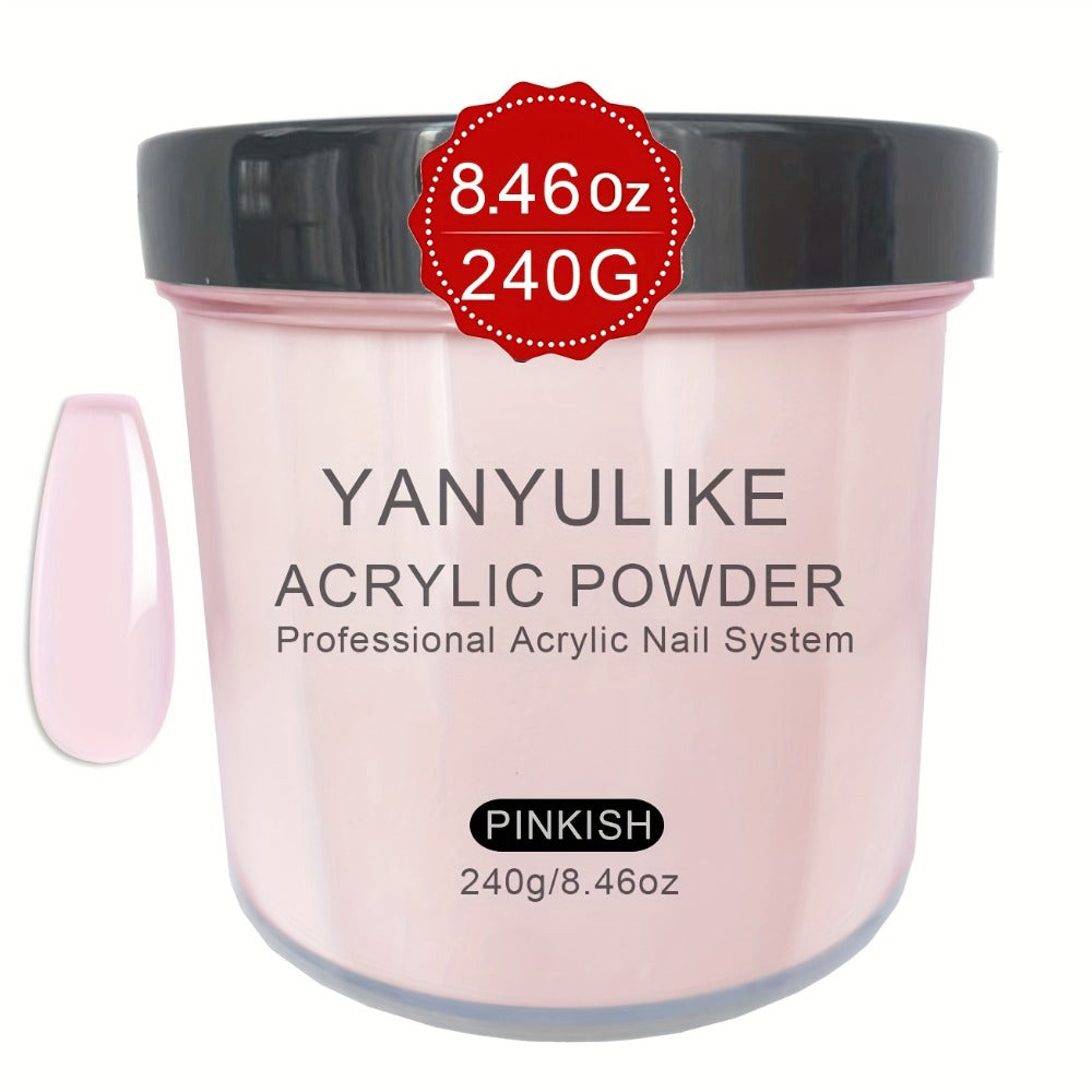 240g Acrylic Nail Powder Jar in Clear, Pink, Nude or White for Use with Compatible Acrylic Liquid — image 4