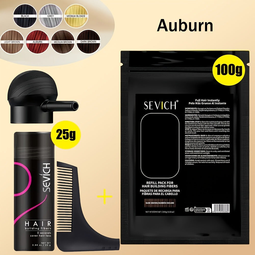 Hair Thickening Fibers Set 2-in-1 with Applicator Spray - Instant Volume & Fuller Look for Thinning Hair — image 23