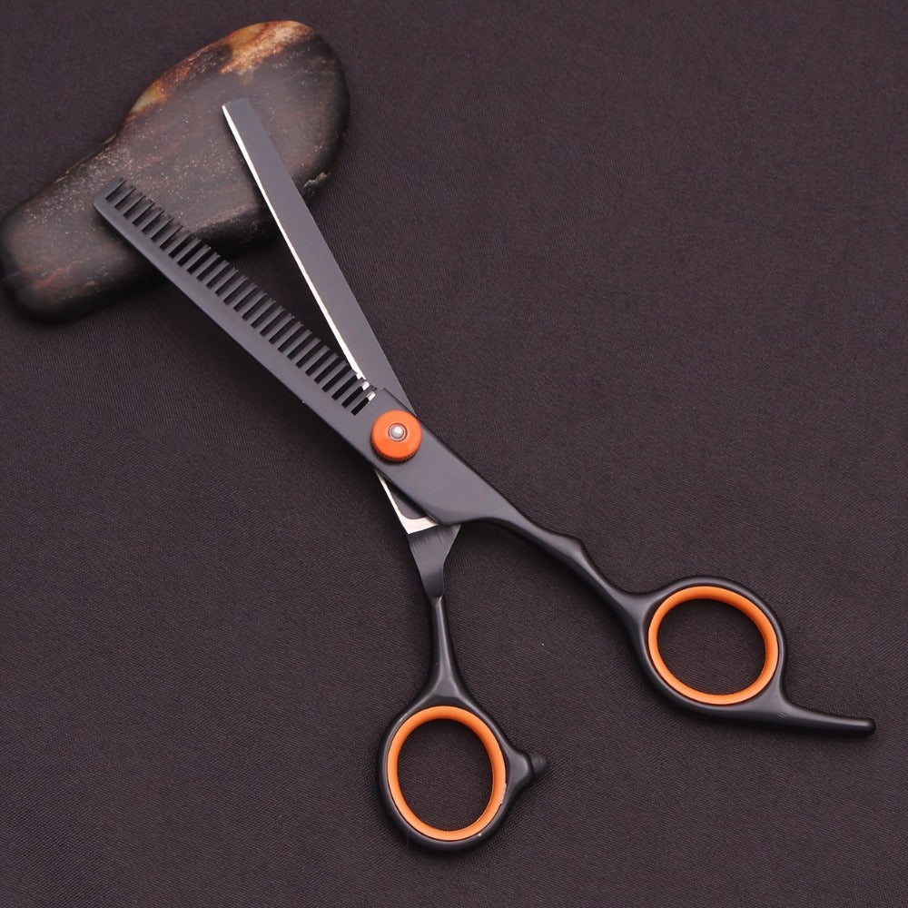 Hair Scissors Set 3 Pieces Japanese Steel – 6 Inch Thinning Shears, Razor Comb & Detangling Comb, Ambidextrous Texturizing Ki