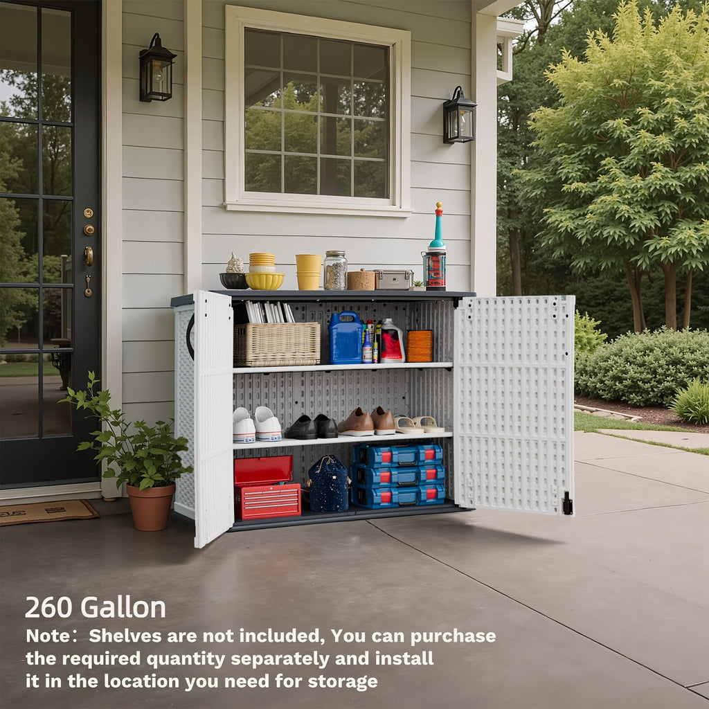 Resin Deck Box Lockable Outdoor Storage, for Garden, Patio and Yard Use, with the Listed Configuration — image 16