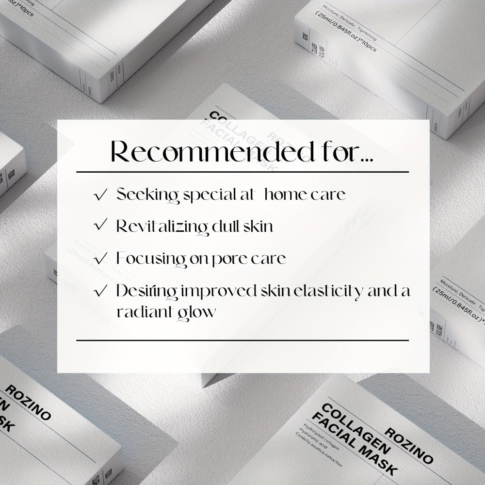 Bio-Collagen Hydrogel Sheet Mask Set 10 Pcs, Korean Beauty Face Mask with Aloe Vera, Intense Hydration — image 5